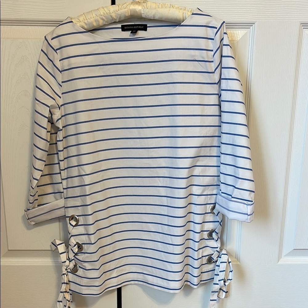 Banana Republic Blue Striped Women's Top